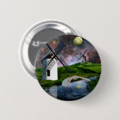 Oogst maan. ronde button 5,7 cm (Voorkant /achterkant)