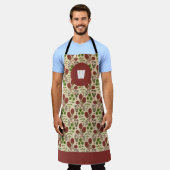 Oogst Monogram Keukenschort Schort (Gedragen)