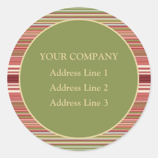 Oogst Moon Green H Envelope Seal Ronde Sticker (Voorkant)