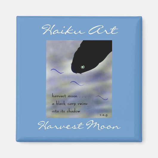 Oogst Moon Haiku Art Magnet (Voorkant)