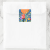 Oogst Moon Mushrooms Vierkante Sticker (Tas)