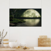 Oogst Moon Over Lake - Colossal (of kleiner) Poster (Keuken)