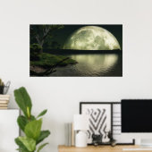 Oogst Moon Over Lake - Colossal (of kleiner) Poster (Thuiskantoor)