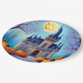 Oogst Moon Pumpkin Castle Paper Borden Papieren Bordje (Gekanteld)