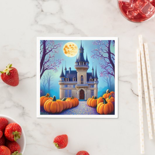Oogst Moon Pumpkin Castle Paper Servet (Insitu)