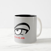 Oogst op de taak tweekleurige koffiemok (Voorkant rechts)