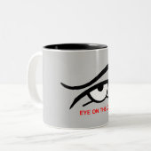 Oogst op de taak tweekleurige koffiemok (Voorkant links)