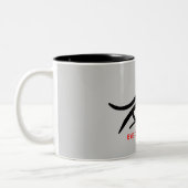 Oogst op de taak tweekleurige koffiemok (Links)