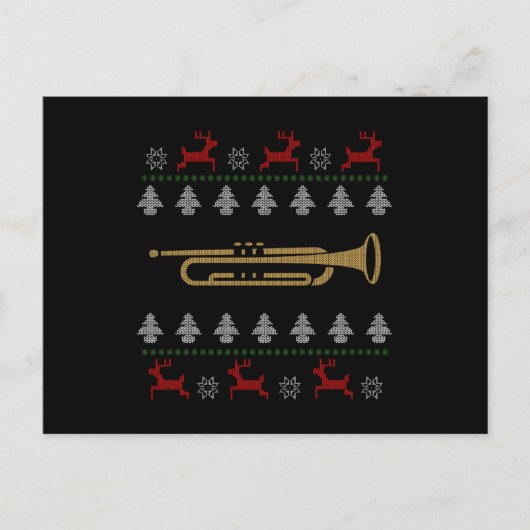 Oogst op kerst - Trumpet Briefkaart (Voorkant)