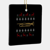 Oogst op kerst - Trumpet Keramisch Ornament (Rechts)