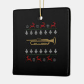 Oogst op kerst - Trumpet Keramisch Ornament (Links)