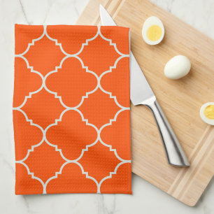 Oogst Oranje Quatrefoil Towel Theedoek