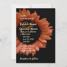 Oogst Oranje Sunflower Wedding Ver 007 Kaart