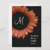 Oogst Oranje Sunflower Wedding Ver 007 Kaart (Achterkant)