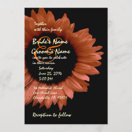 Oogst Oranje Sunflower Wedding Ver 007 Kaart