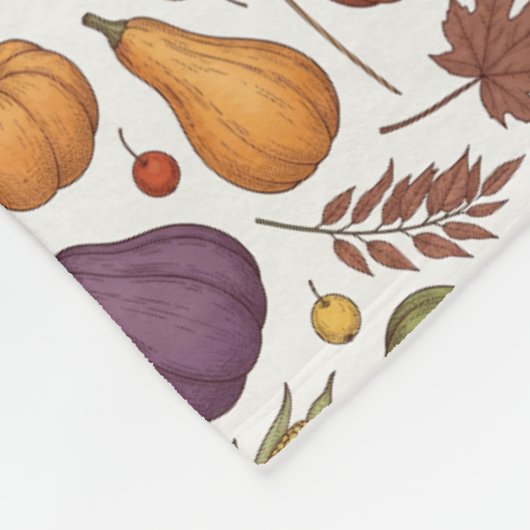 Oogst Overvloed Herfst Vintage Fleece Deken (Hoek)
