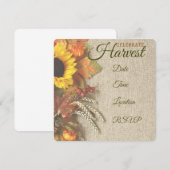 Oogst-partijuitnodiging Kaart (Voorkant / Achterkant)