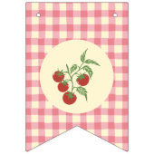 Oogst Plaid Botanisch Diep Roze Vlaggetjes (Tweede vlag)