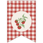 Oogst Plaid Botanisch Donkerrood Vlaggetjes (Tweede vlag)