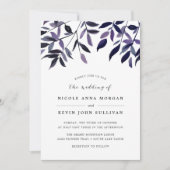 Oogst Plum bruiloft uitnodiging (Voorkant)