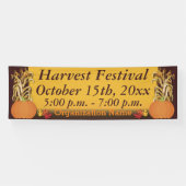 Oogst pompoen en maïs stengels spandoek (Horizontaal)