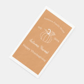 Oogst Pompoen Familie Thanksgiving    Servet (Hoek)