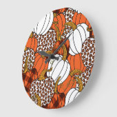 Oogst Pompoen Patchwork Patroon Grote Klok (Hoek)