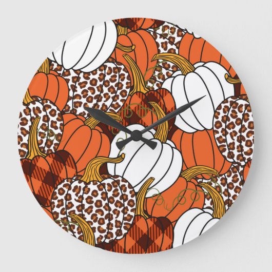 Oogst Pompoen Patchwork Patroon Grote Klok (Voorkant)