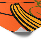 Oogst Pompoen Patchwork Patroon Poster (Hoek)