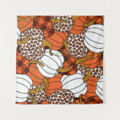 Oogst Pompoen Patchwork Patroon Wandkleed (Voorkant (horizontaal))