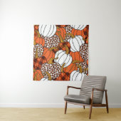 Oogst Pompoen Patchwork Patroon Wandkleed (In situ)