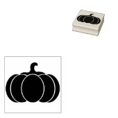 Oogst Pompoen Silhouet Rubberstempel (Gestempeld)