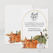 Oogst Pompoen Thanksgiving Thema Vrijgezellenfeest Bedankkaart (Voorkant / Achterkant)