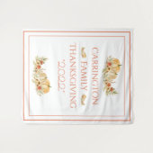 Oogst Pompoenen Bloemige Waterverf  Wandkleed (Voorkant (horizontaal))