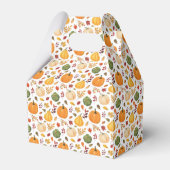 Oogst pompoenen en herfst bladeren patroon bedankdoosjes (Voorkant Zijde)