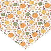 Oogst pompoenen en herfst bladeren patroon korte tafelloper (Hoek)