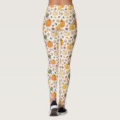 Oogst pompoenen en herfst bladeren patroon leggings (Achterkant)