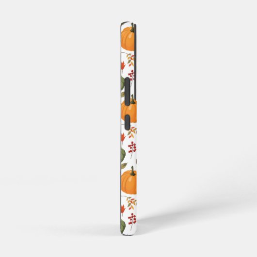Oogst pompoenen en herfst bladeren patroon samsung galaxy hoesje (Rechterkant)