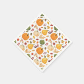 Oogst pompoenen en herfst bladeren patroon servet (Hoek)