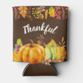 Oogst pompoenen en herfst verlaten grens Thankful Blikjeskoeler (Voorkant)