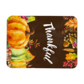 Oogst pompoenen en herfst verlaten grens Thankful Magneet (Horizontaal)