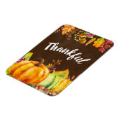 Oogst pompoenen en herfst verlaten grens Thankful Magneet (Linkerzijde)