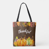 Oogst pompoenen en herfst verlaten grens Thankful Tote Bag (Achterkant)