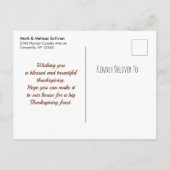 Oogst Pompoenen en Herfstloof Rand STD Aankondigingskaart (Achterkant)