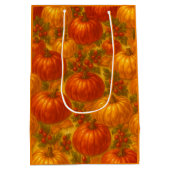 Oogst pompoenpatroon - Herfst Thanksgiving Medium Cadeauzakje (Achterkant)