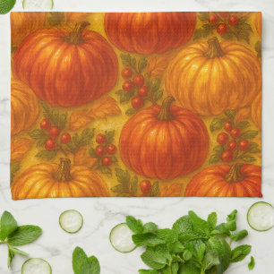 Oogst pompoenpatroon - Herfst Thanksgiving Theedoek