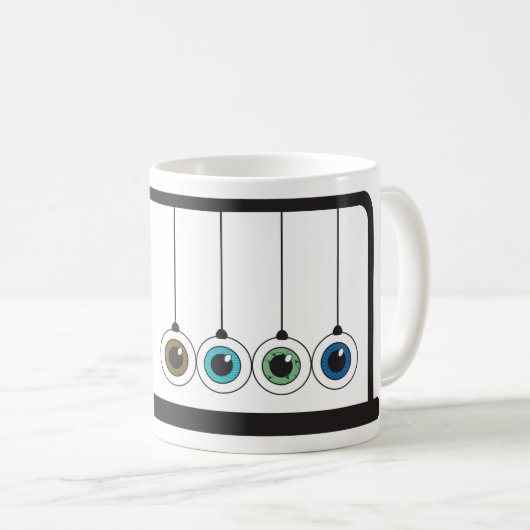 Oogst-Popping Newton's Cradle Mok (Voorkant rechts)