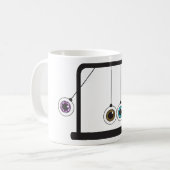 Oogst-Popping Newton's Cradle Mok (Voorkant links)