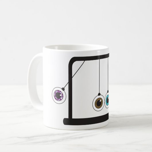 Oogst-Popping Newton's Cradle Mok (Voorkant links)