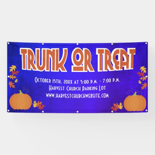 Oogst Pumpkin Trunk of Treat Banner (Horizontaal)
